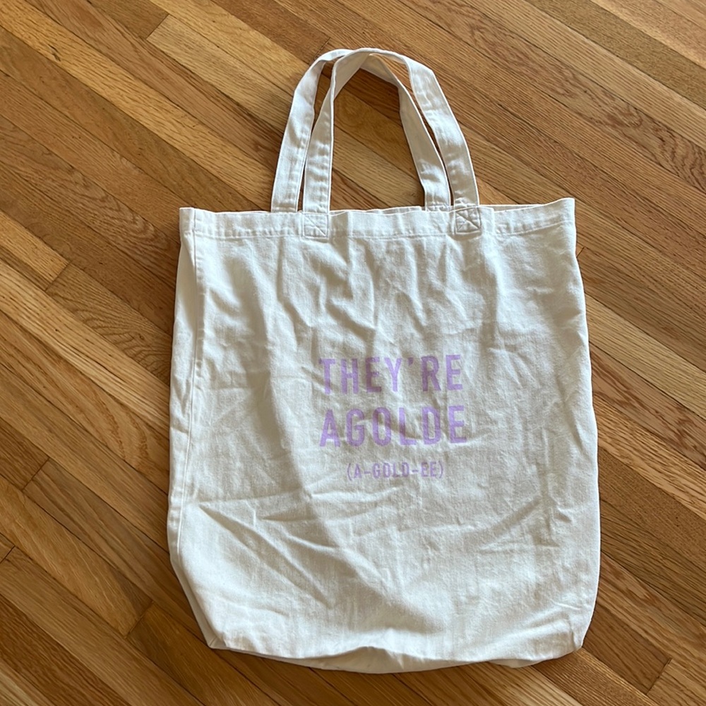AGoldE canvas tote